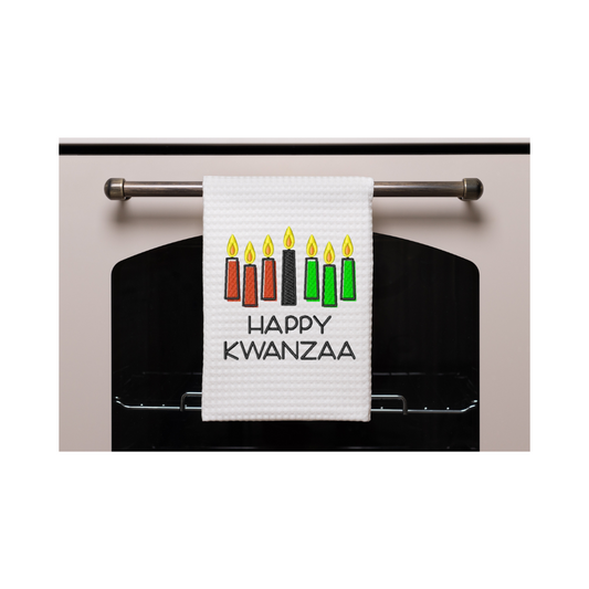 Happy Kwanzaa Kitchen Towel Printed